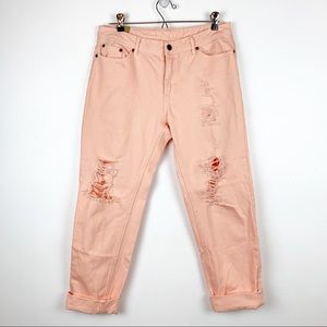 INSIGHT DESTROYED BOYFRIEND CROP JEAN SIZE 26